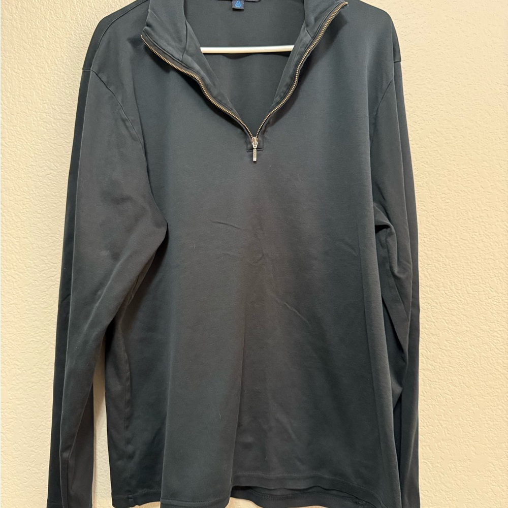 Men's Navy Zip-Up Sweater